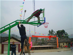 广西玉林新农村建设篮球架安装