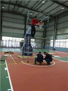 防城港室内篮球架安装