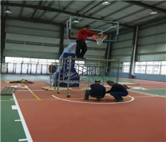 海城防城港室内篮球架安装